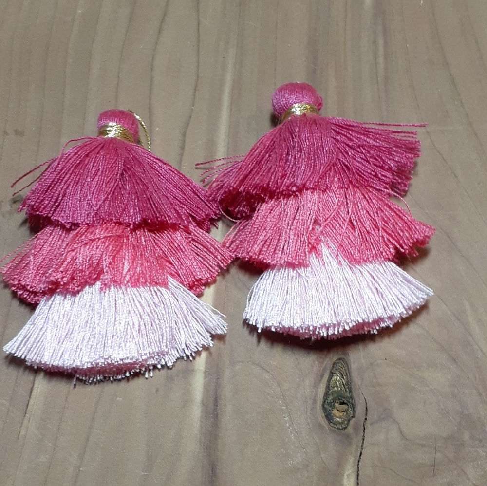 💕3/15💕 Fringe pink earring
